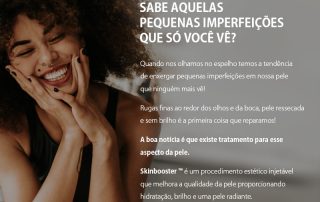 Sabe aquelas pequenas imperfeições que só você vê?