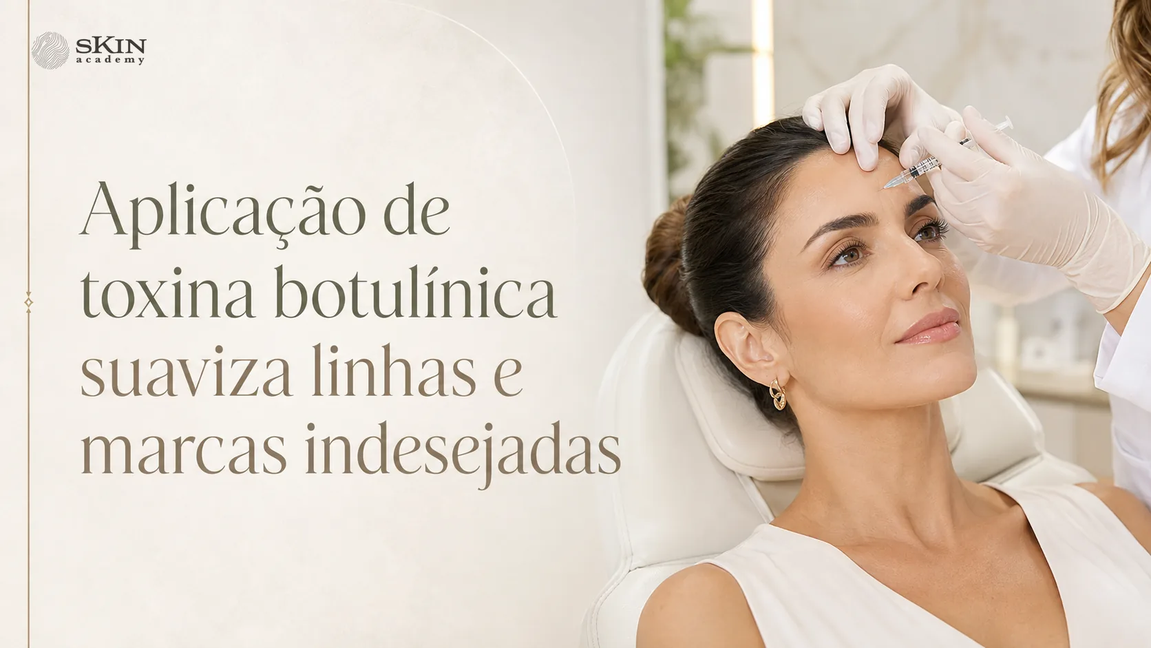 Aplicação de toxina botulínica suaviza linhas e marcas indesejadas.