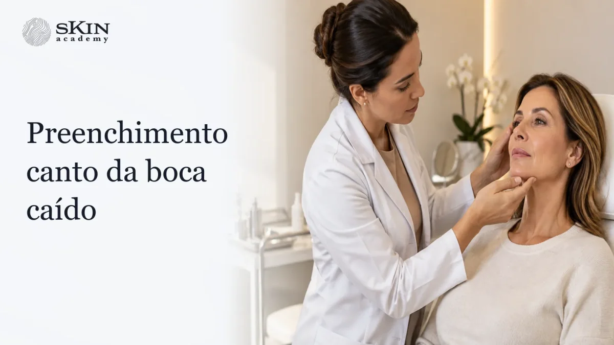 Preenchimento canto da boca caído