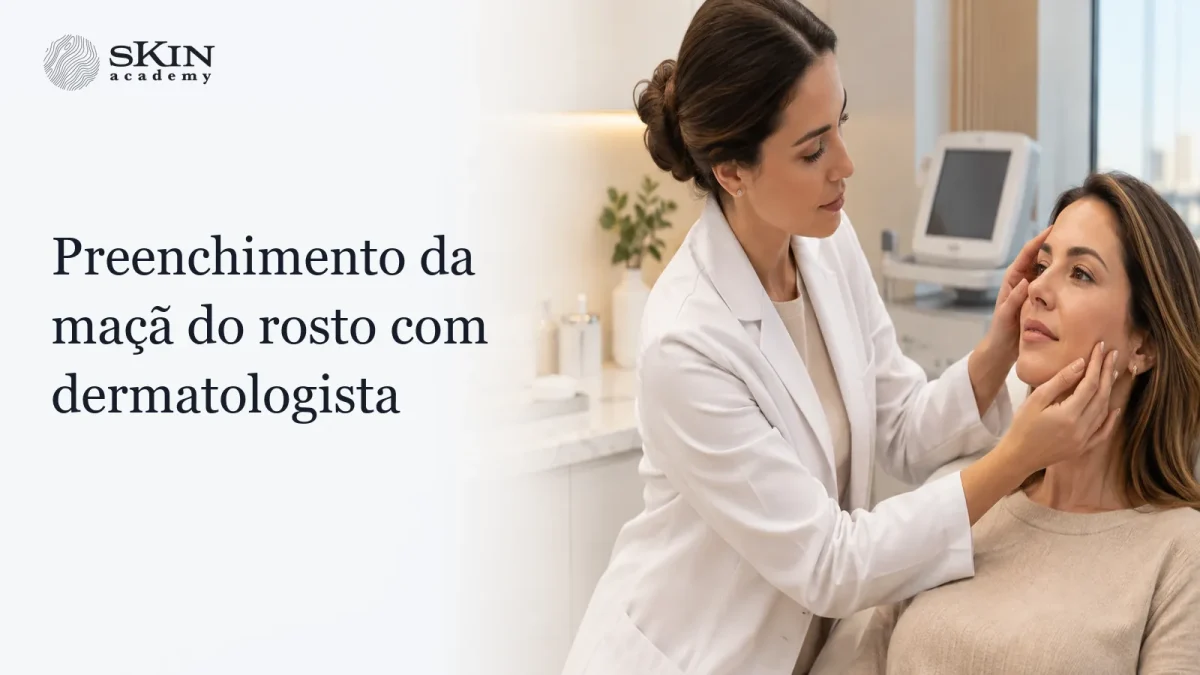 Preenchimento da maçã do rosto com dermatologista Preenchimento da maçã do rosto com dermatologista